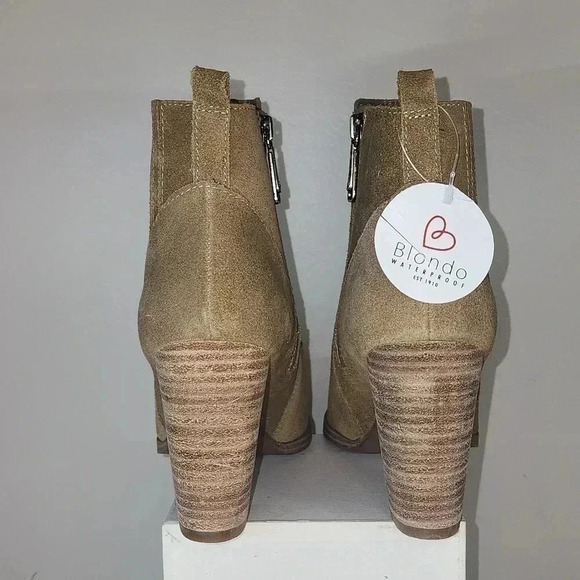 Blondo Reese waterproof size 8.5 ankle boot in taupe suede nwob - Picture 4 of 9